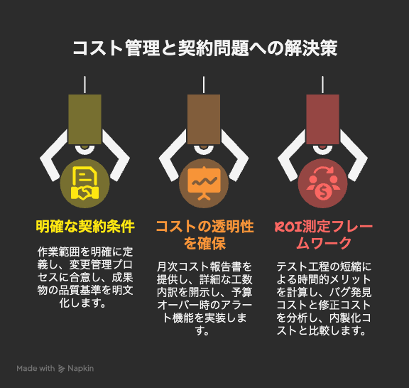 コスト管理と契約問題への解決策